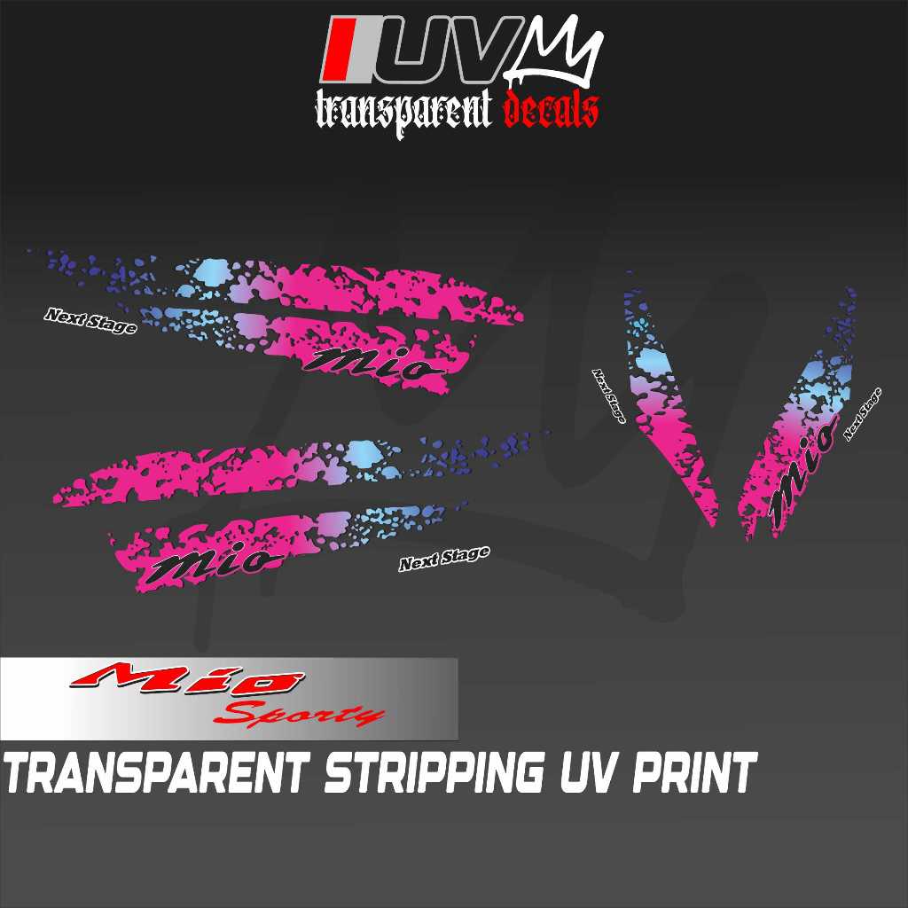 TRANSPARENT MIO SPORTY / MIO 1 BATIK DESIGN DECALS | Shopee Malaysia