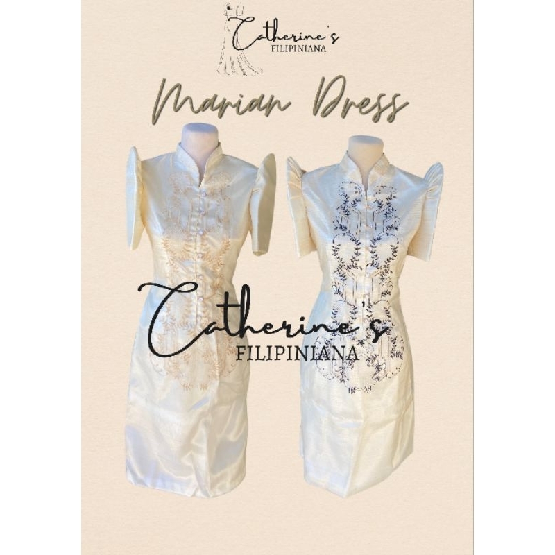 MODERN FILIPINIANA MARIAN DRESS | Shopee Malaysia