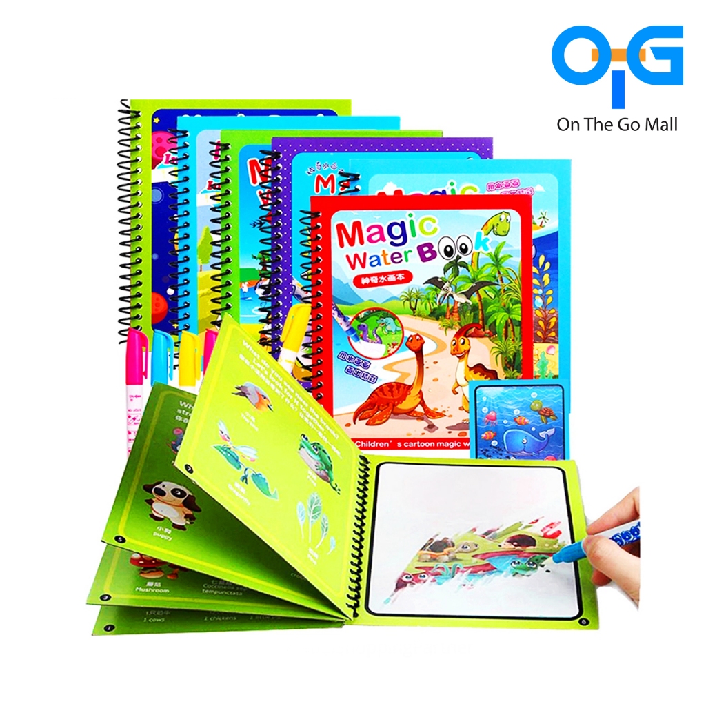 Early Learning Reusable Coloring Book Magic Water Drawing Book | Shopee ...