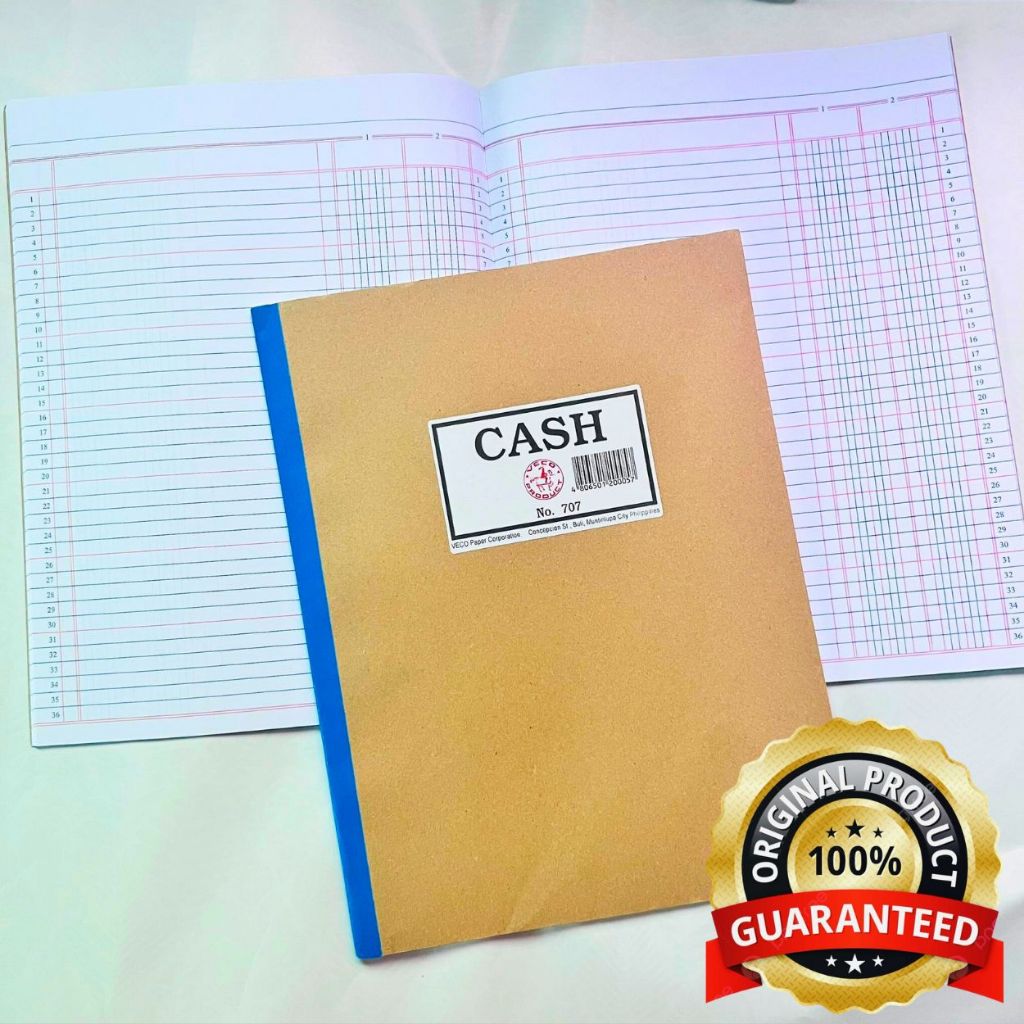 CASH ACCOUNTING BOOK - VECO 707 CASH Columnar Notebook 50 LEAVES ...