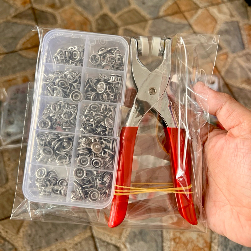 Snap Button Plier Tool Set + 50 pcs Buttons | Shopee Malaysia