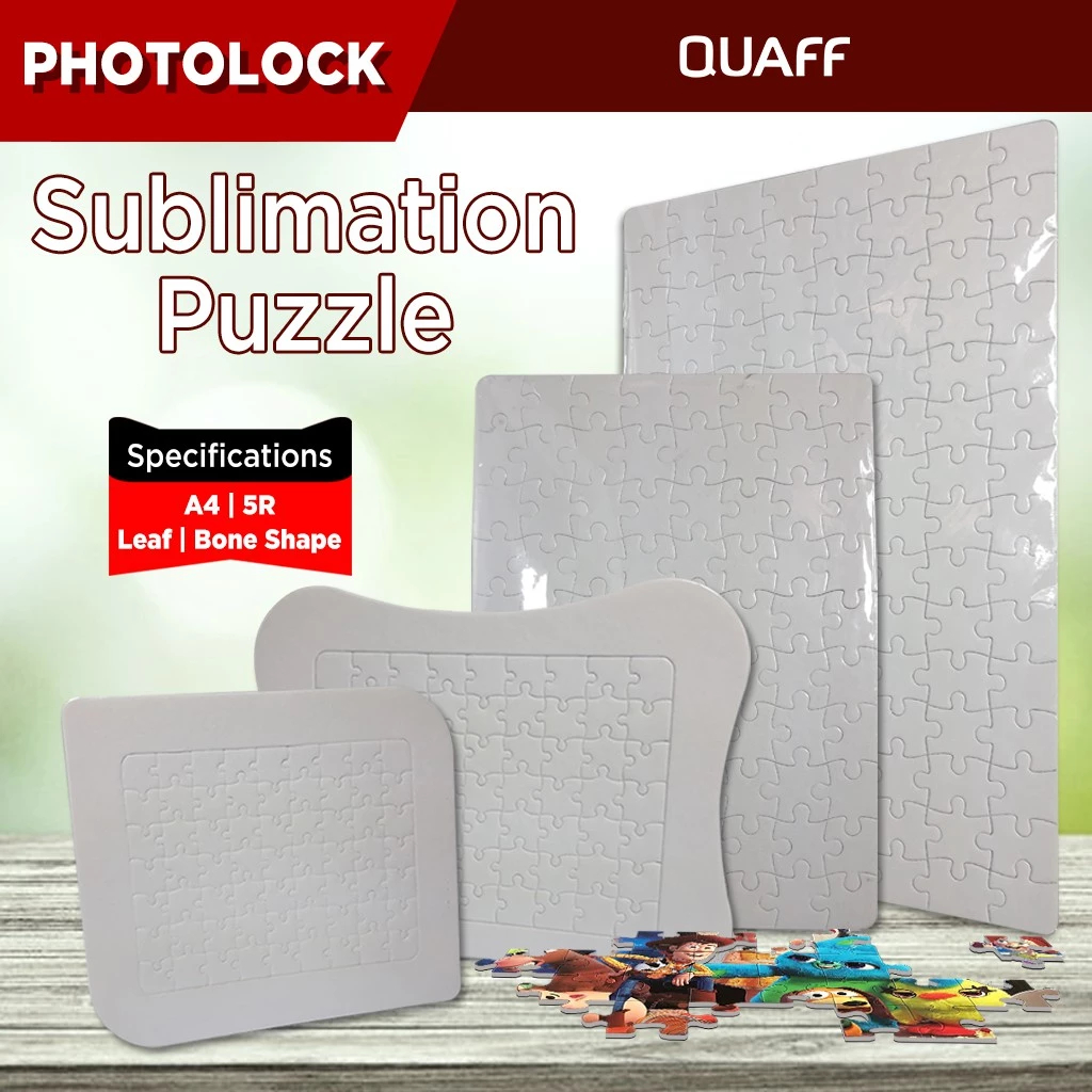 Quaff Puzzle 5R / A4 Size Bone Shape / Leaf Shape / Frame Design w Quaff Puzzle 5R / A4 Size Bone Shape / Leaf Shape / Frame Design w