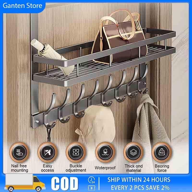 Door Hanger Clothes Hook Bathroom Door Rack Hook Hat Hanging Rack Wall ...