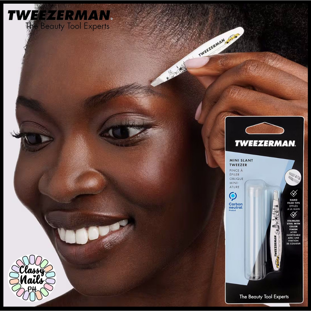 Authentic • Tweezerman • Mini Slant Tweezer With Case | Shopee Malaysia