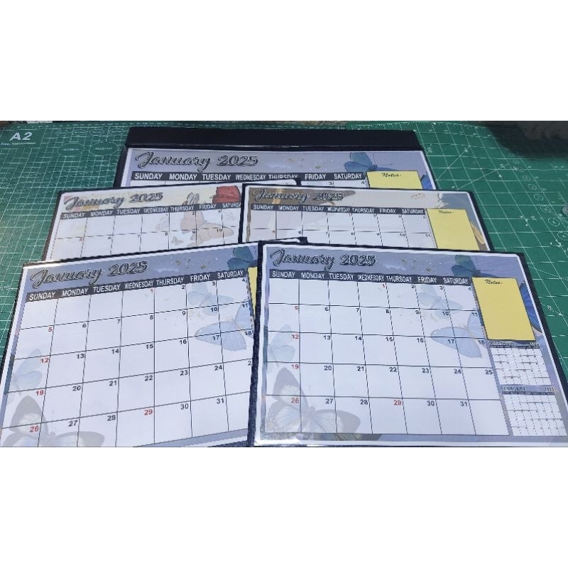 2025 FLAT DESK CALENDAR with COVER A4 and A3 Size / PERSONALIZED / GIVE ...