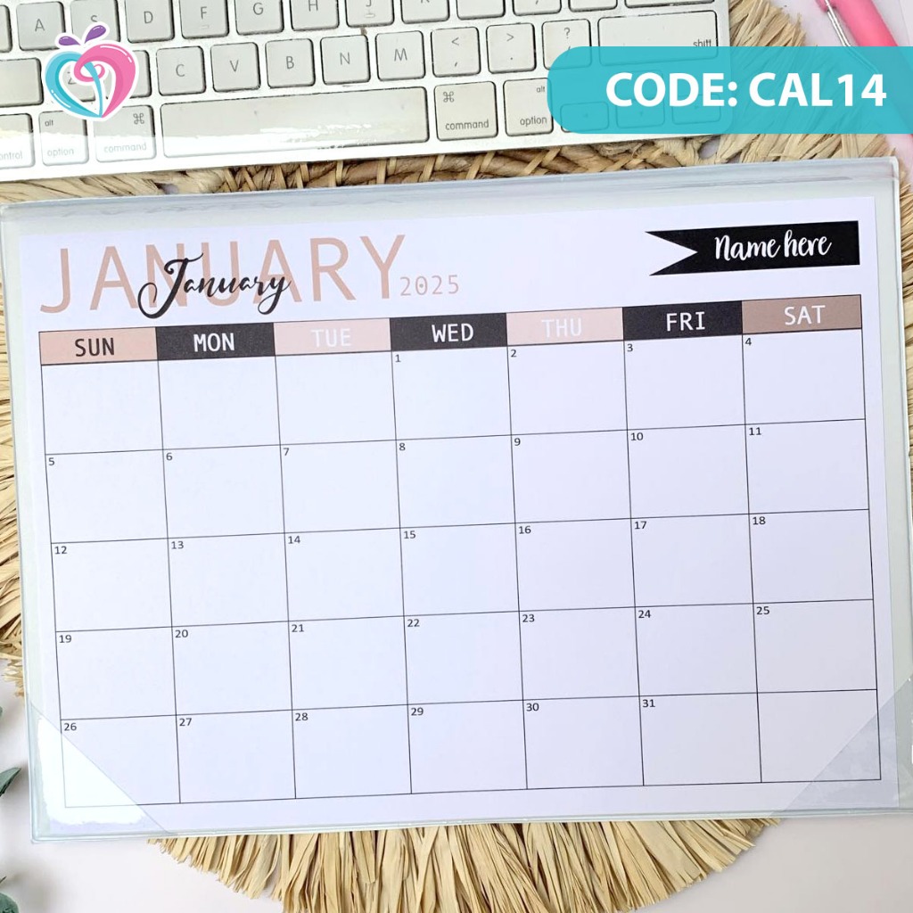 2025 Flat Desk Calendar A4 size For or for personal use | Shopee Malaysia