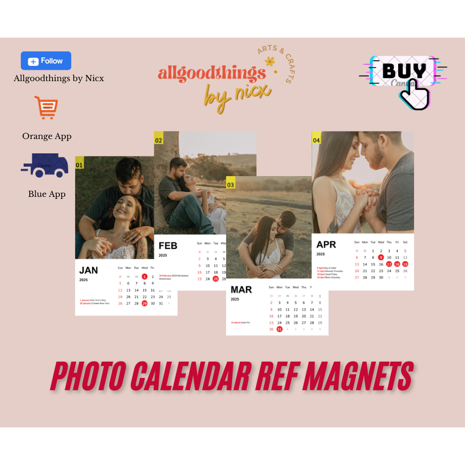 PHOTO CALENDAR REF MAGNETS (CUSTOMIZED) | Shopee Malaysia
