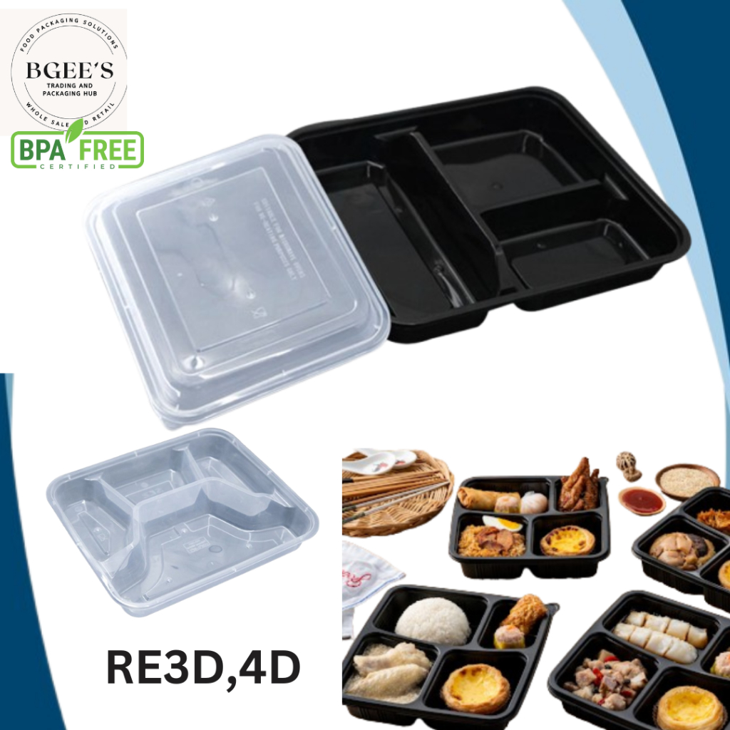 Bgee's Re-3dand 4d Microwavable Container (Bento Box) (10pcs/pack ...