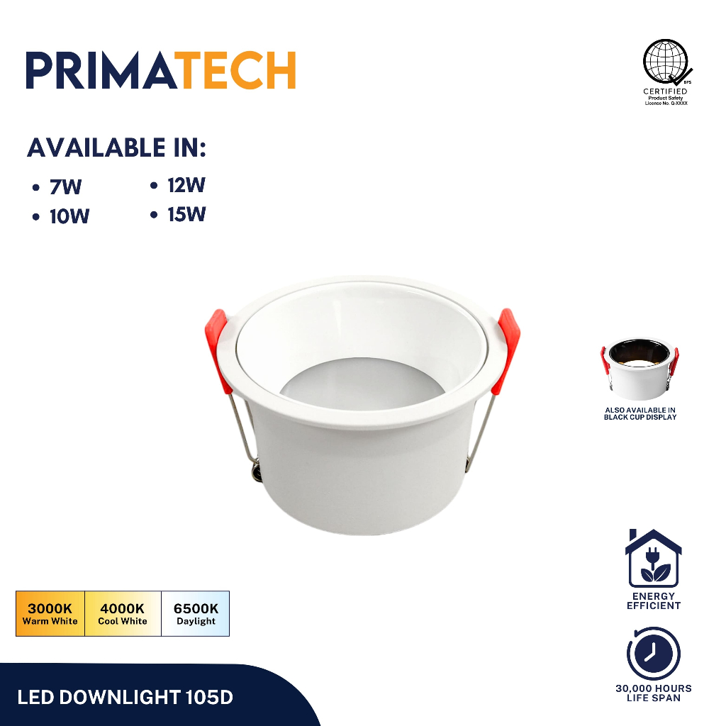Primatech Recessed LED Pin Light Round Ceiling 105 Degree Angle PREMIUM ...
