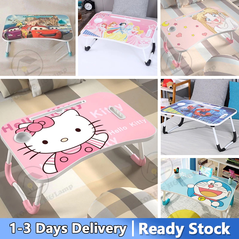 Cartoons Standing Computer Desk Bed Folding Table Mini Office Desk ...