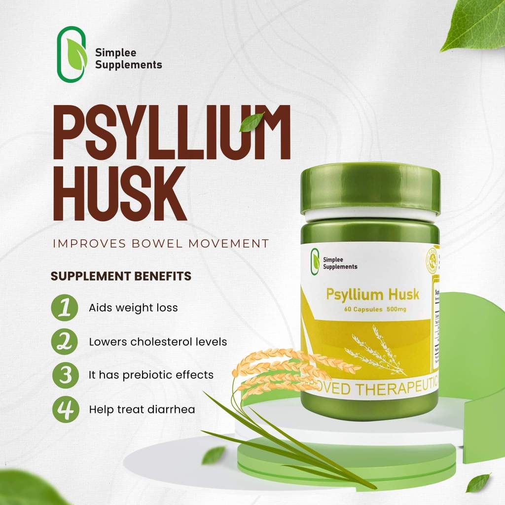 Simplee Psyllium Husk 60 Capsule Supplement (500mg) | Shopee Malaysia