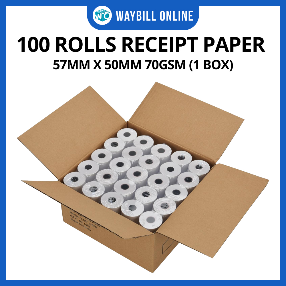 Exacompta Ref: 40344E - 57 X 50mm, 55gsm Thermal Paper Receipt Till Rolls, For PDQ Credit Card Machines, Cash Registers, Card Re - View #2