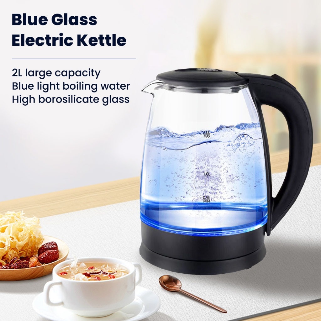 XICHI AutoSwitch Glass Electric Kettle 1.8L and 1500W Fast Boiling