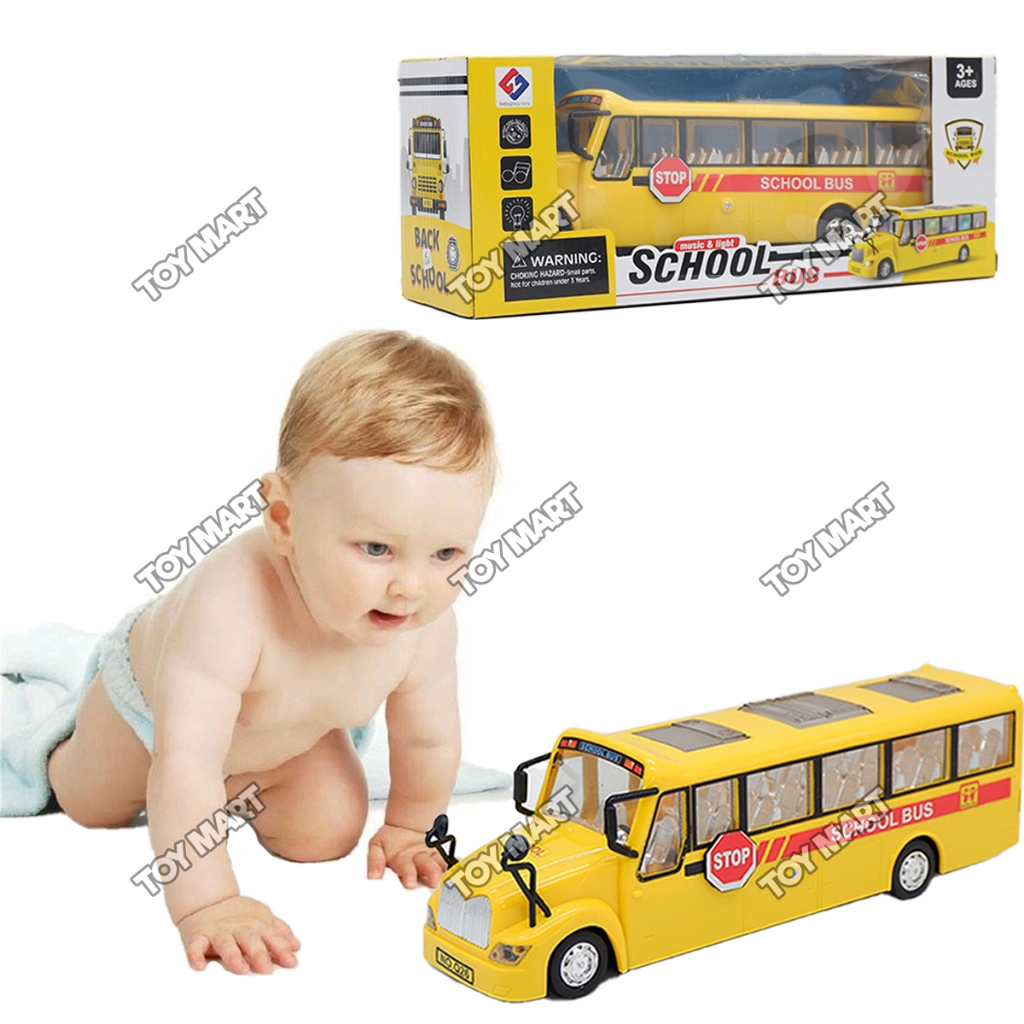 Interactive Yellow School Bus Toy with Automatic Steering, Flashing ...