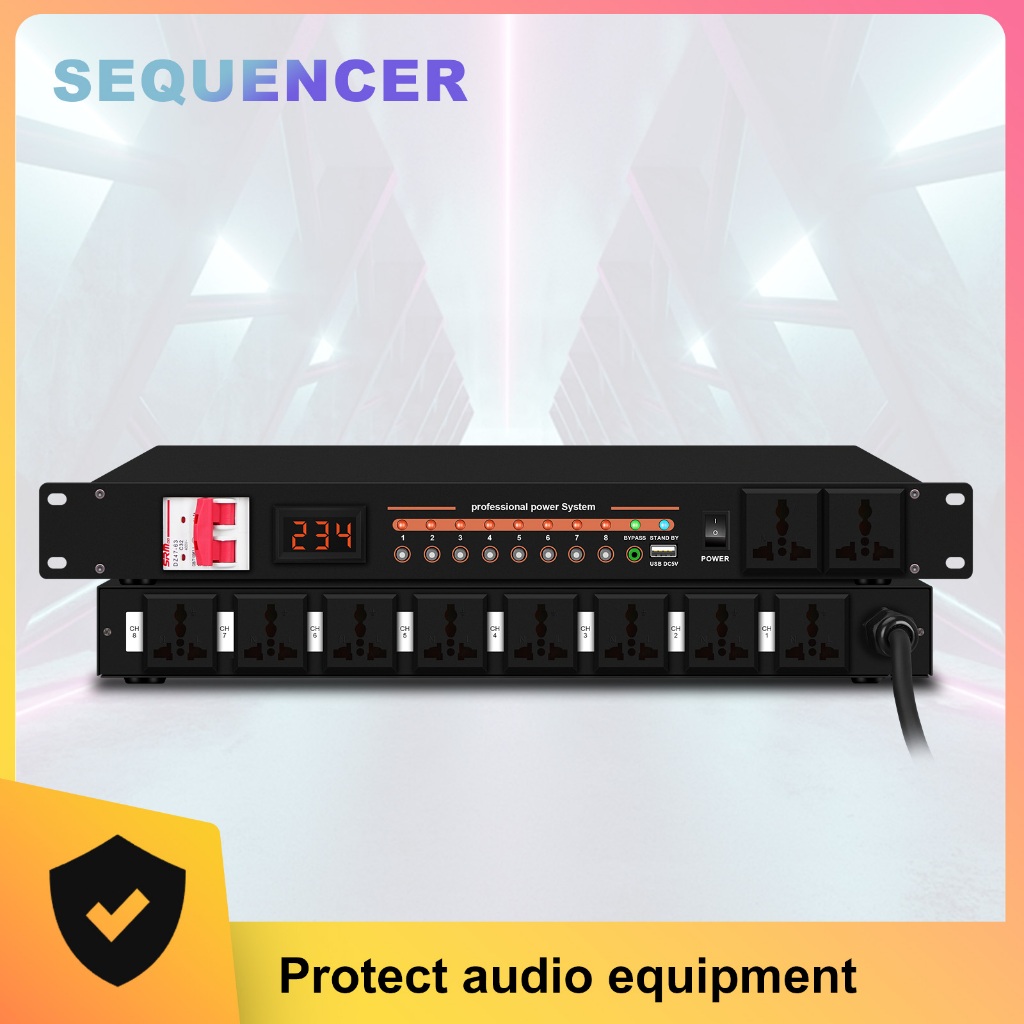Power Controller 8+2 channel switch 220v+USB power sequencer,sequence ...