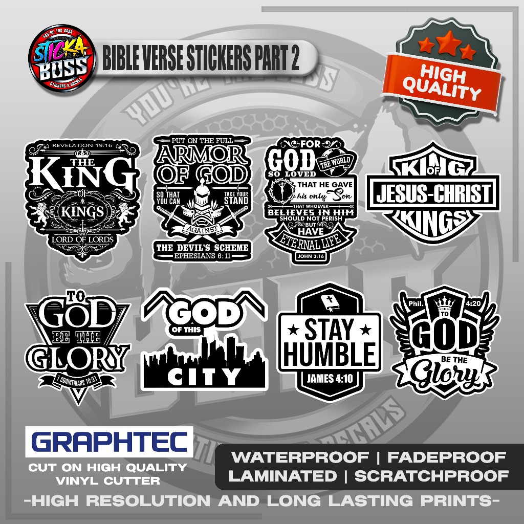 BIBLE VERSE STICKERS PART 2 | VINYL WATERPROOF STICKER | PREMIUM ...