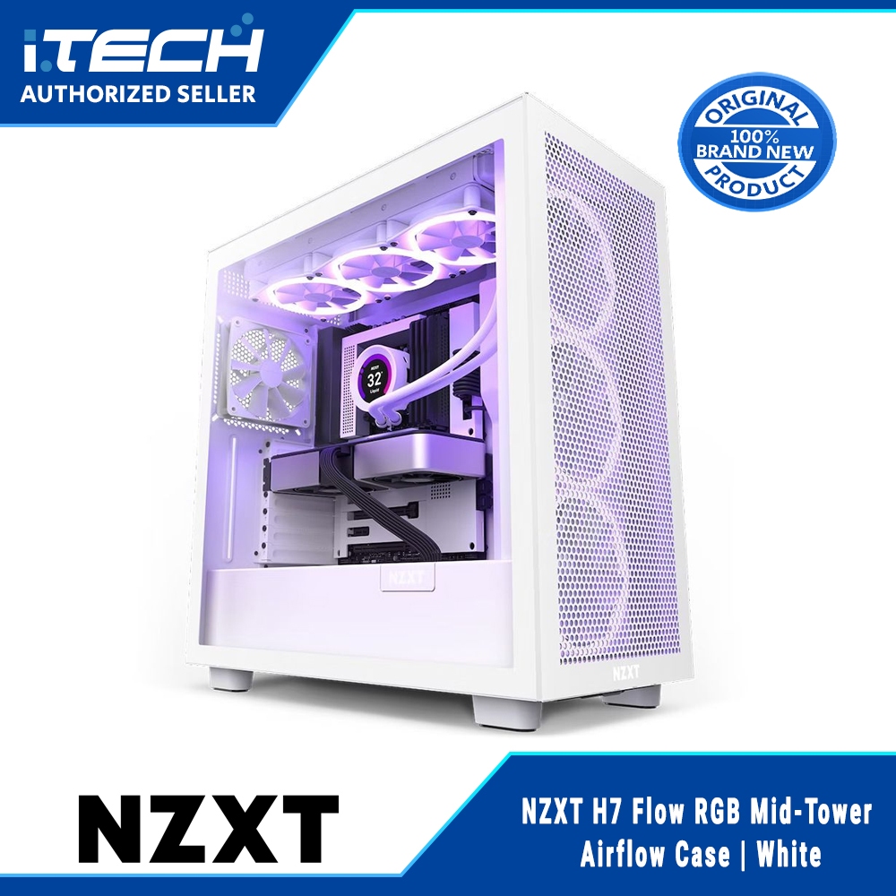 NZXT H7 Flow RGB Mid-Tower Airflow Case | Shopee Malaysia