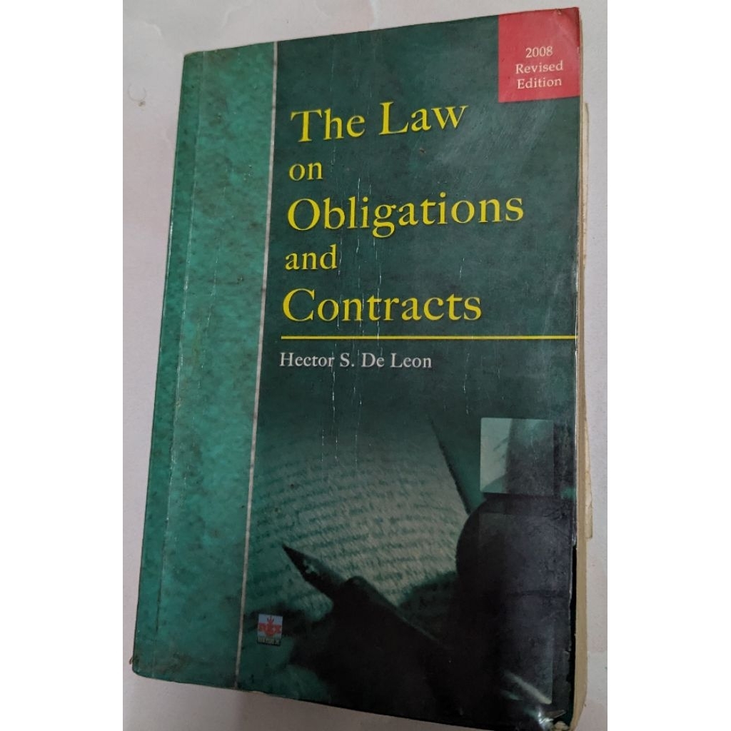 The Law on Obligations and Contracts (Used) | Shopee Malaysia