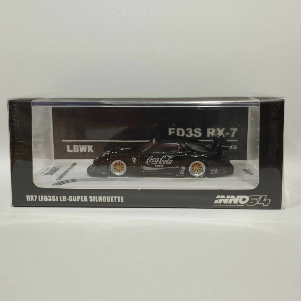 Inno64 LBWK RX7 [FD3S] LB-Super Silhoutte Coca-Cola (Black) 1:64 Scale ...