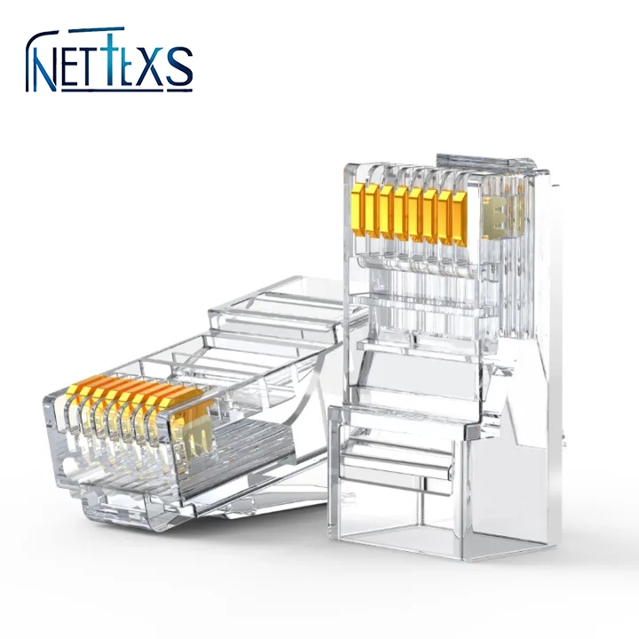 RJ45 Cat6 100PCS Non-Pass Through Network Plug Connector for Stranded ...