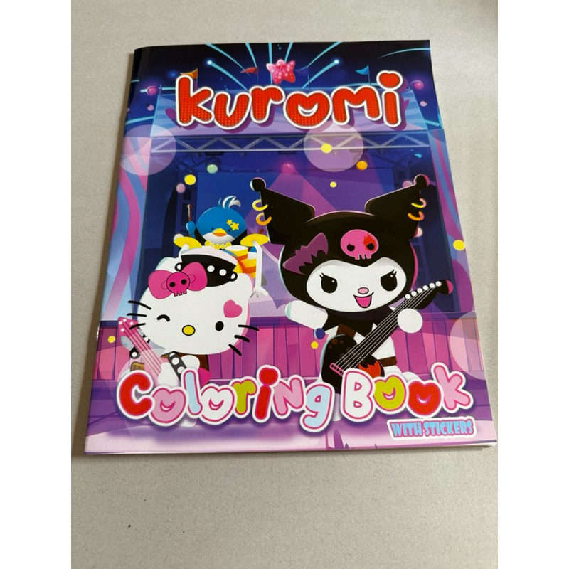 Kuromi Coloring book with stickers Bigbook size for kids | Shopee Malaysia