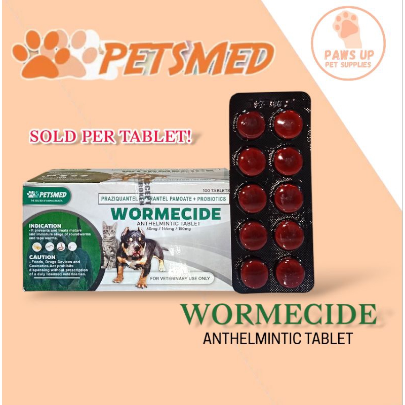 Petsmed Wormecide Dewormer Tablet for Dog (Sold per Tablet) | Shopee ...