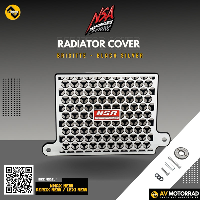 NSA Performance Brigitte Radiator Cover Yamaha Nmax V2 & Aerox V2 ...