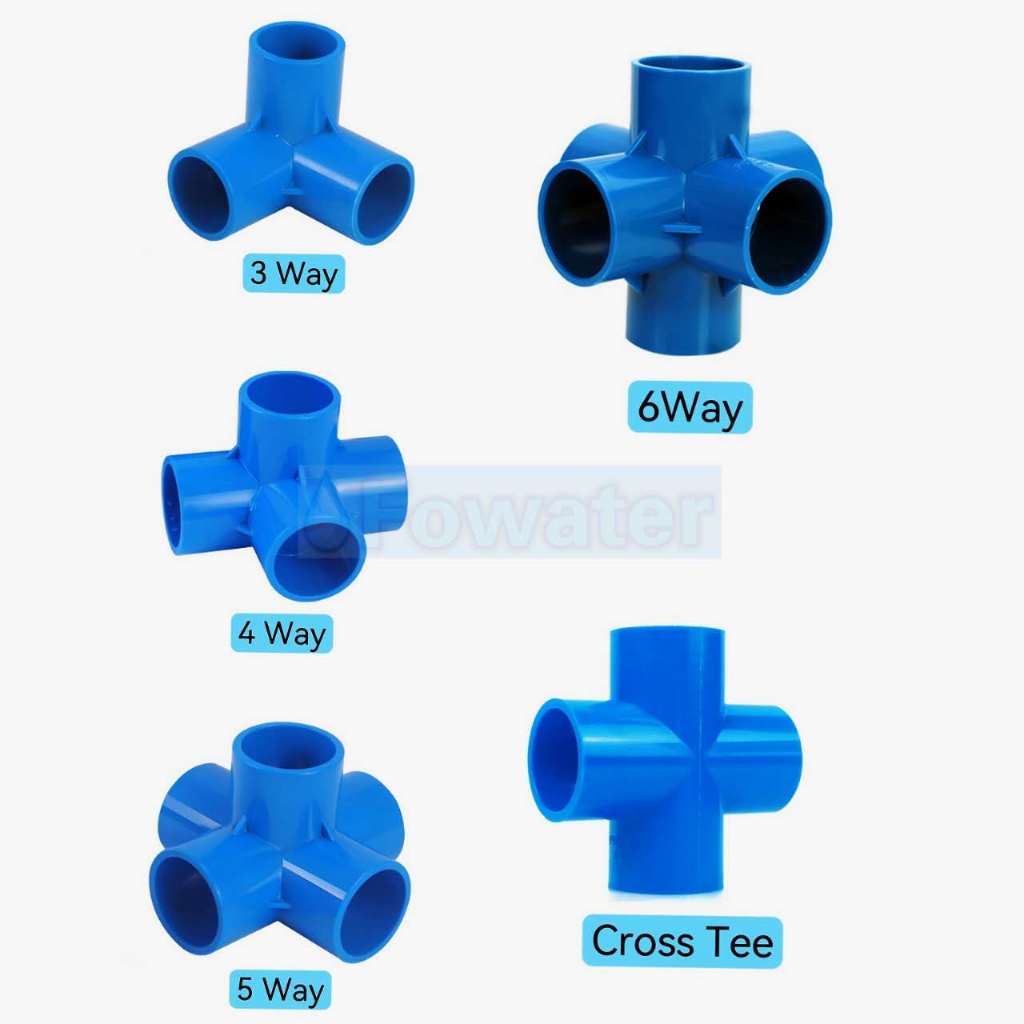 PVC Blue Thick Fittings Cross/3 Way/4 Way/5 Way/6 Way (1/2