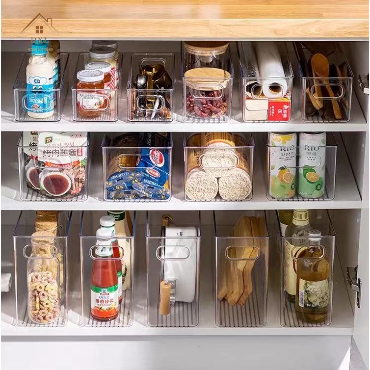 DXL Kitchen Transparent Desktop Storage Box Drawer Storage Box Sundries ...