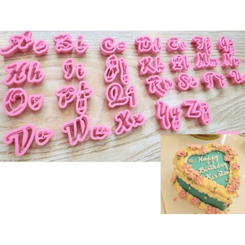 Calligraphy Font Letter Cutter Fondant Letter Cutter Cake Adverstising ...