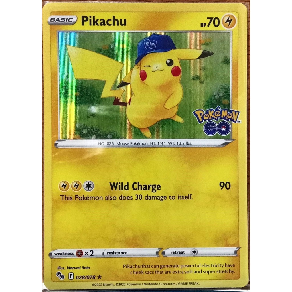PIKACHU 028/078 Holo Pokemon Go Pokemon TCG | Shopee Malaysia
