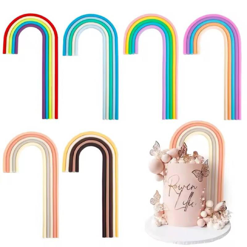 Rainbow Boho Rubber Topper Toy Topper | Shopee Malaysia