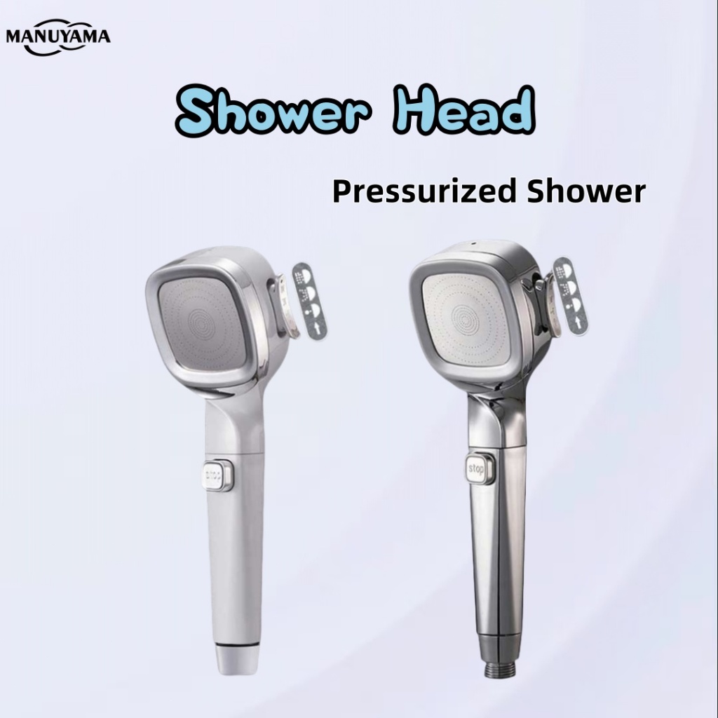 MANUYAMA Shower Head Nozzle With Filter High Pressure Handheld ...