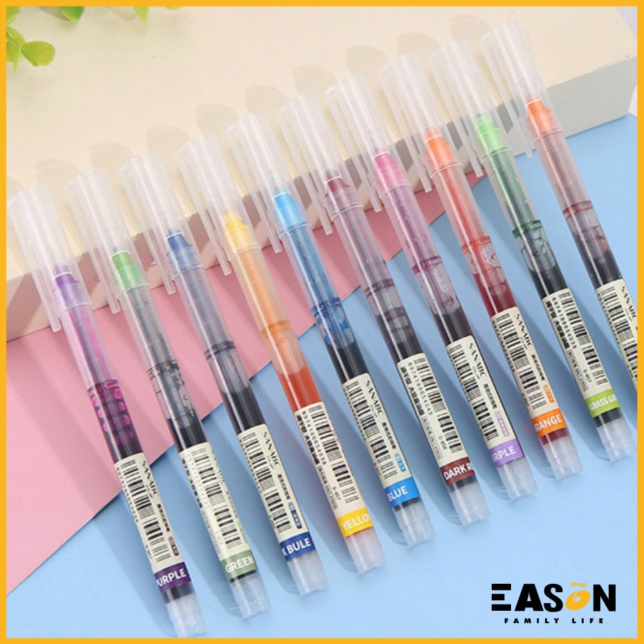 EasonShop 6 Colors Pen High Capacity Ink Retro Gel Pen 0.5mm Journal ...