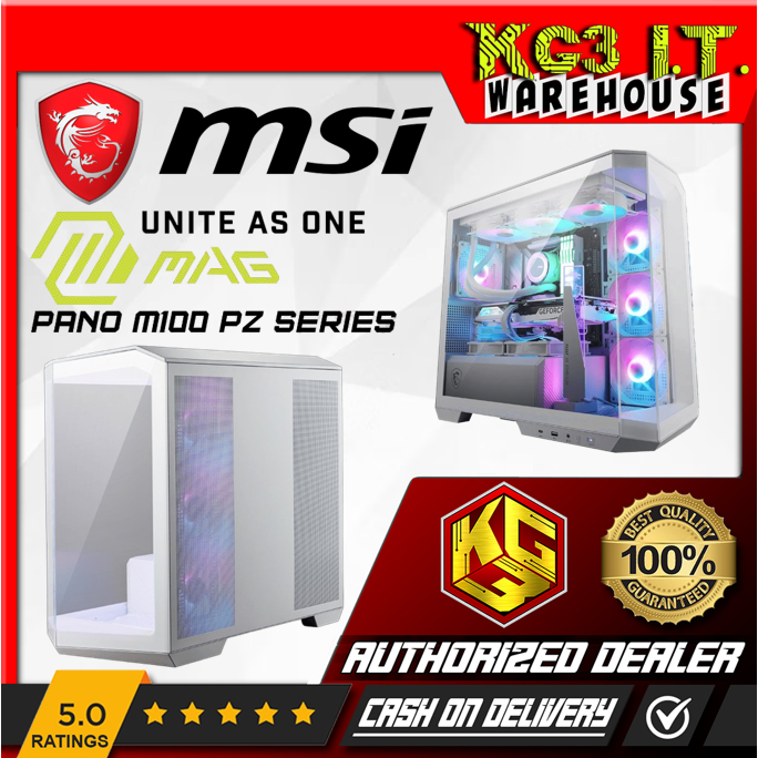 MSI MAG PANO M100R PZ White Mid Tower Case (4*120mm ARGB Fans) | Shopee ...