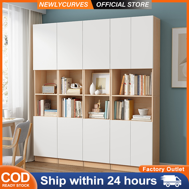 NEW - Book Shelf Display Rack Floor Bookcase Wooden Storage Cabinet ...
