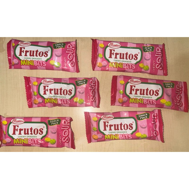 Columbia’s Frutos Chewy Dragees Minibits, sold per 6 packs of 25g pack ...