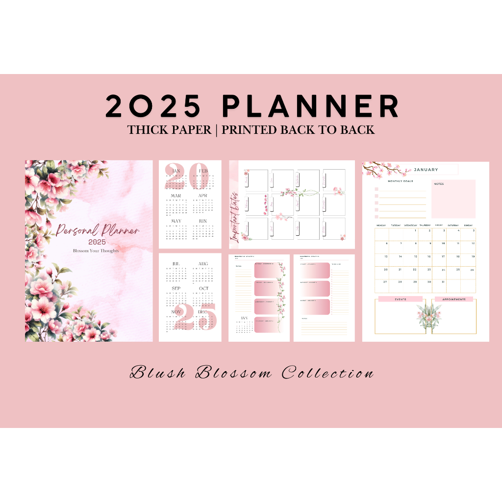 2025 Planner Notebook Binder Monthly Planner, Weekly Planner, Calendar