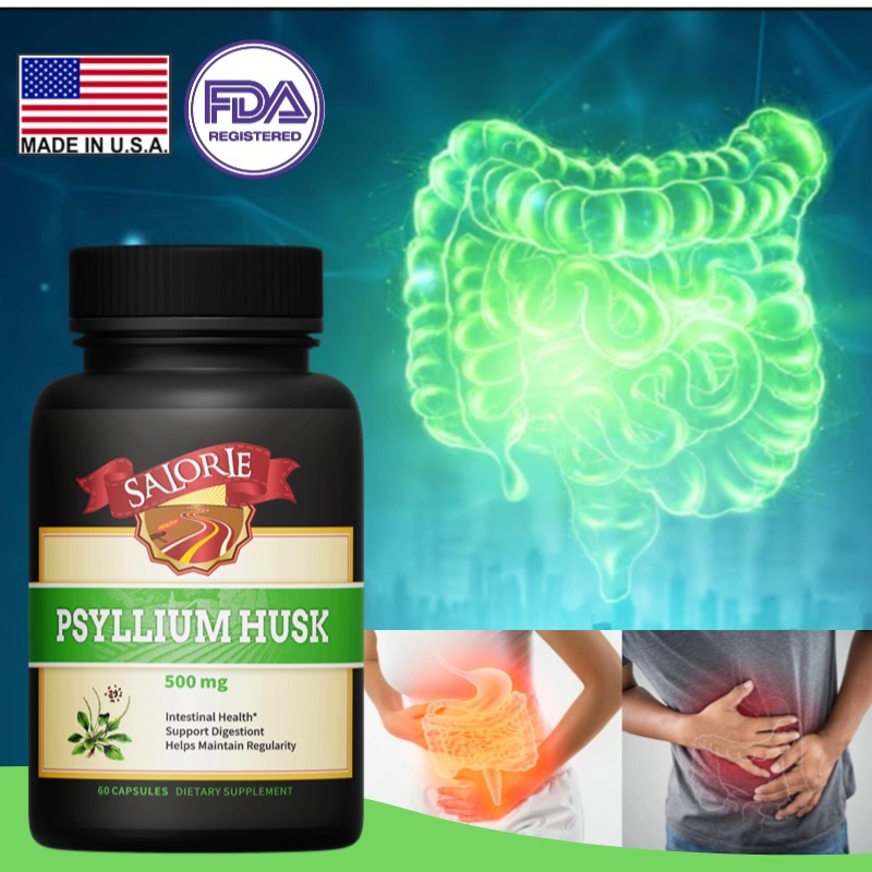 Psyllium Husk Extract Capsules, Digestive Health, Natural Fiber ...