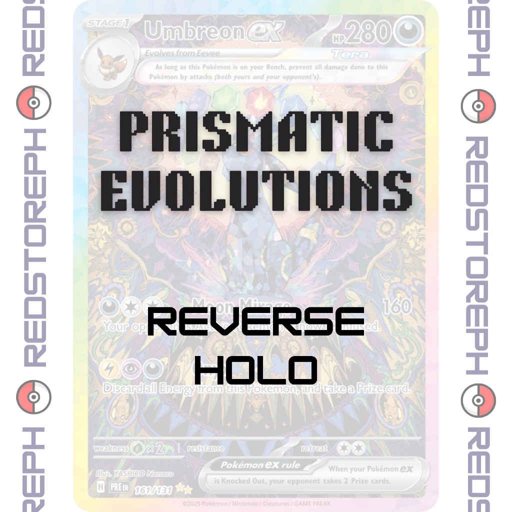Reverse Holo Prismatic Evolutions pokemon trading card games | Shopee ...