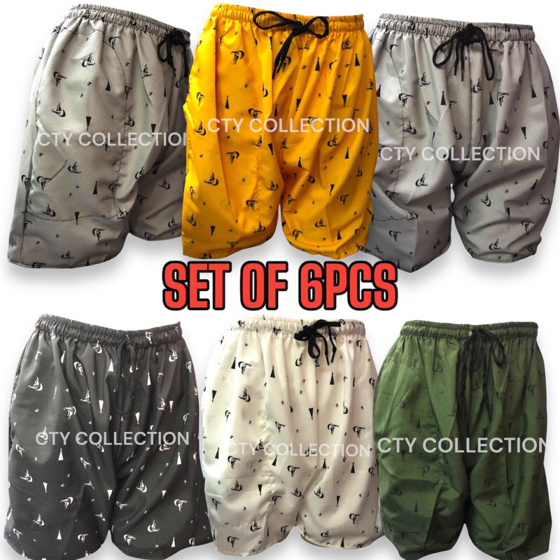 TRIANGLE TASLAN SHORTS WITH ONE SIDE POCKET (SET OF 6pcs) | Shopee Malaysia