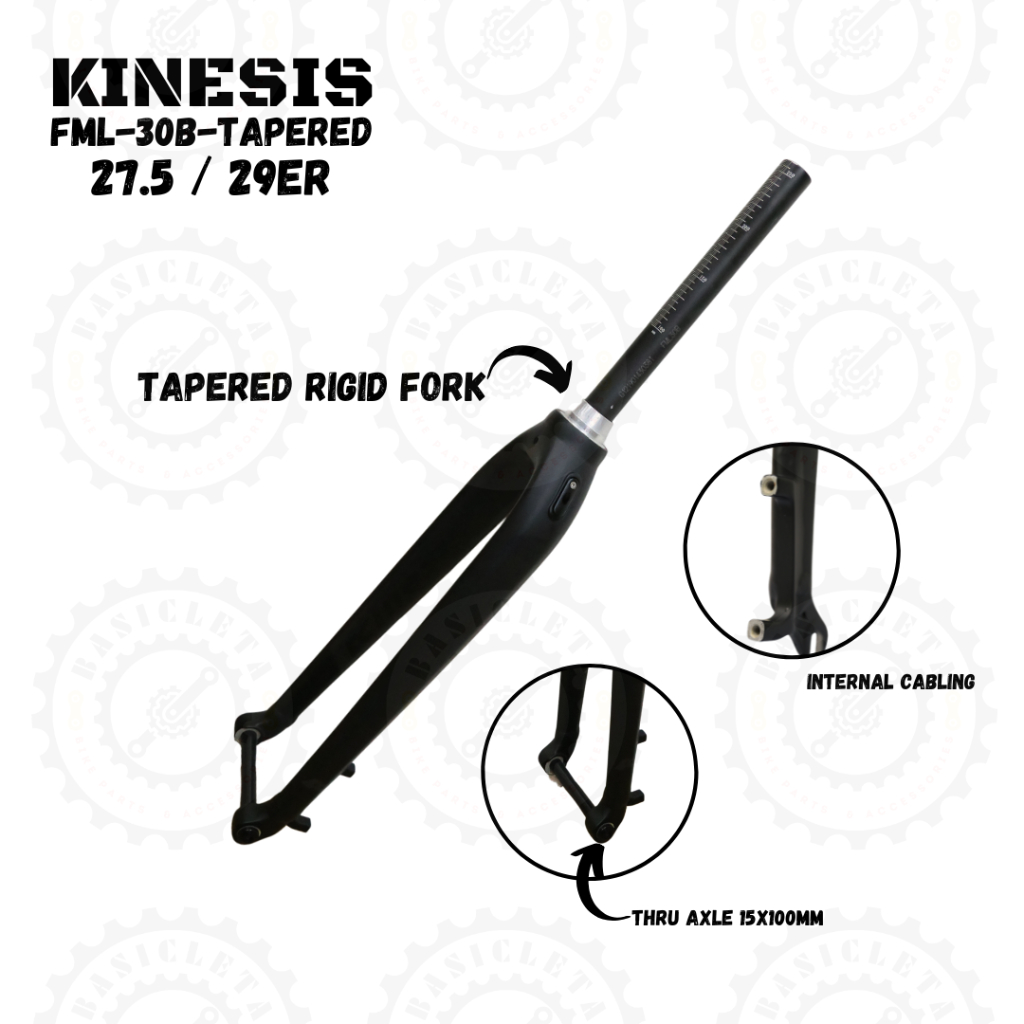 Aluminum Mtb Bike Rigid Fork MTB FML-30B 27ER29 Internal Cabling 1/8 ...