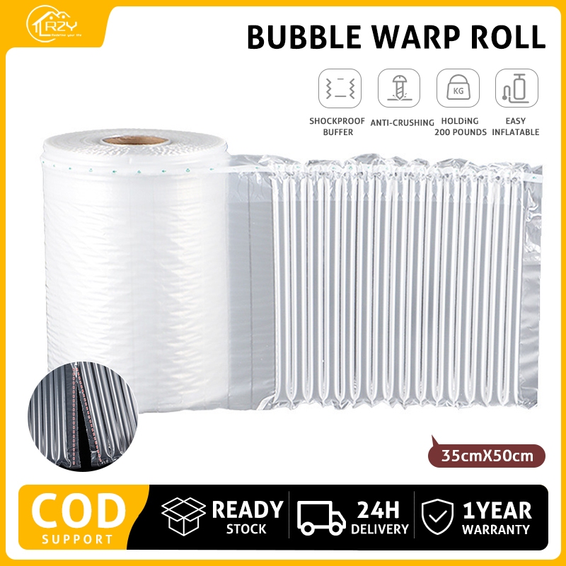 Bubble Warp Roll Packing -50M Inflatable Air Column Wrap Large Bubble ...