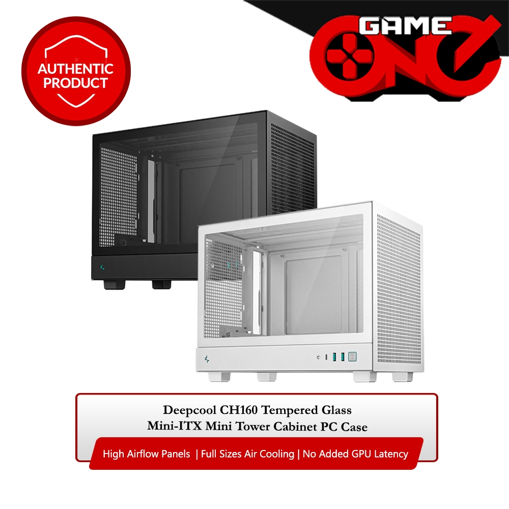 Deepcool CH160 Tempered Glass Mini-ITX Mini Tower Cabinet PC Case ...