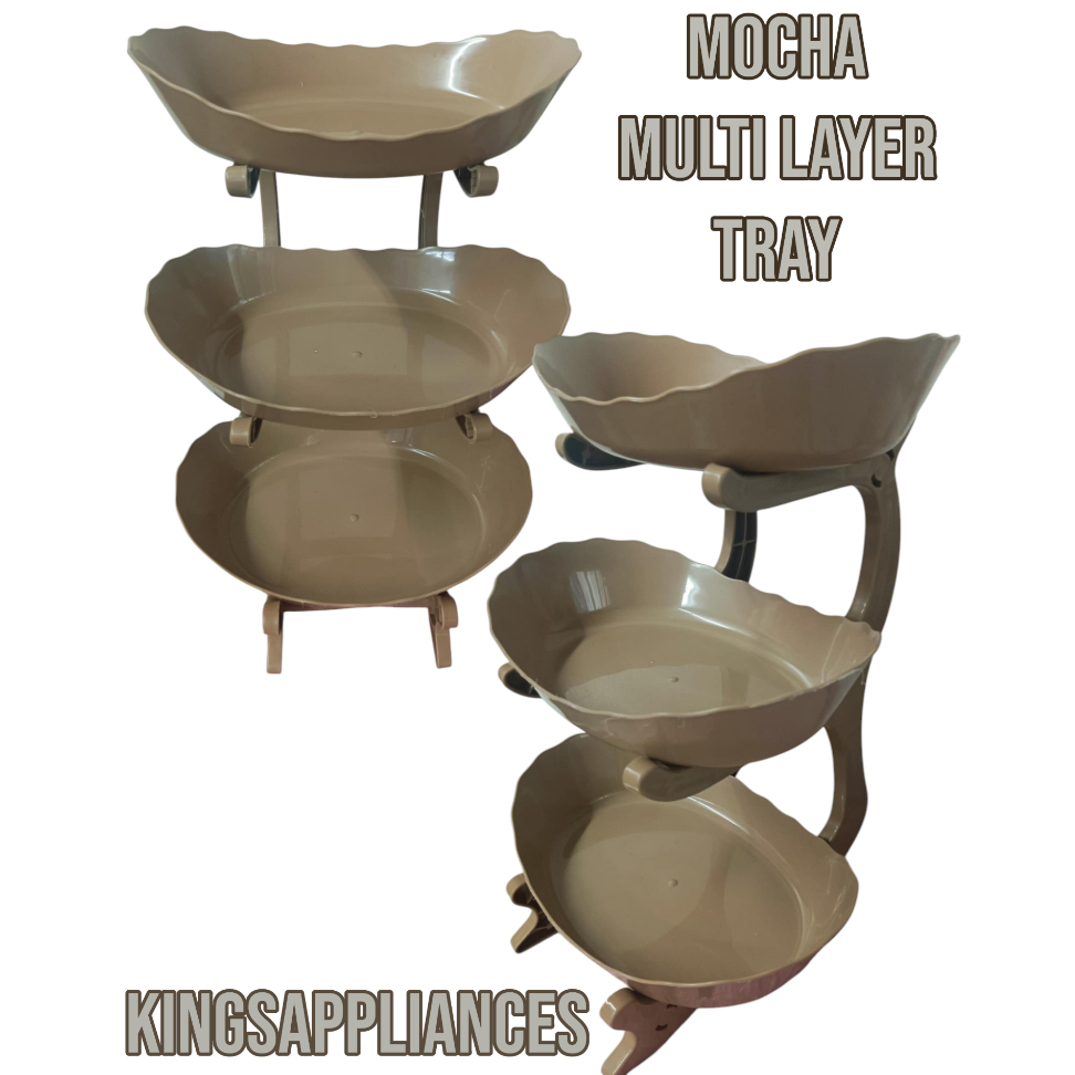 Three-Layer Clean Club MOCHA Fruit Plate Cake Display Stand Party ...