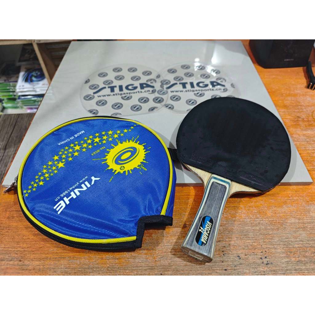 2nd Hand Viscaria Table Tennis Racket Blade + Xiom Vega & Xiom Tau II ...