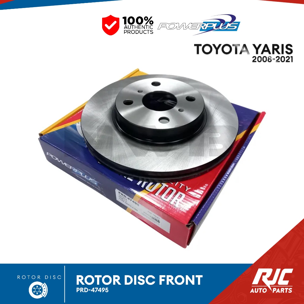 POWER PLUS ROTOR DISC TOYOTA YARIS, VIOS 1.3 FRONT 2008-2015 PRD-47495 ...