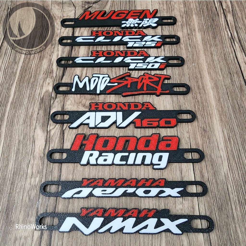 RhinoWorks Design, MOTORCYCLE PLATE BADGE, FLAT Emblems, MOTOR LOGO ...