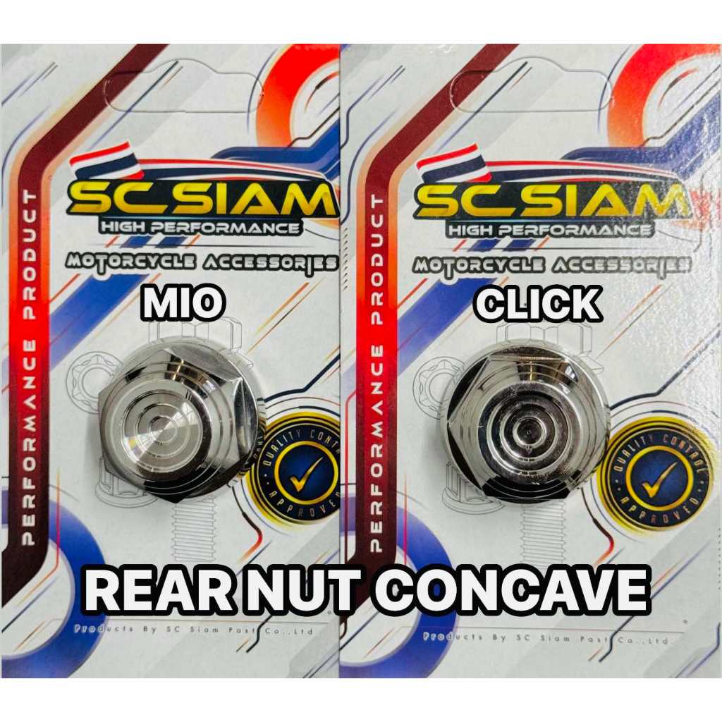 SC SIAM CNC REAR NUT STAR AND CONCAVE DESIGN FOR MIO AND CLICK | Shopee ...
