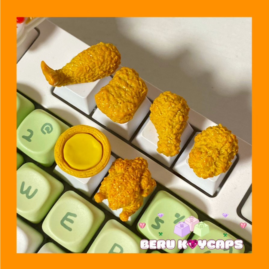 Custom Artisan Chickenjoy Chicken Nuggets Tempura Keycaps for ...